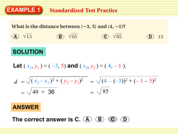 EXAMPLE 1 Standardized Test Practice SOLUTION