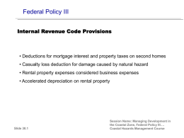 Federal Policy III Internal Revenue Code Provisions