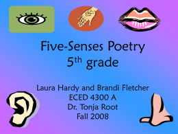 Five-Senses Poetry 5 grade th