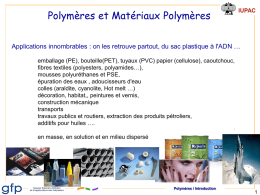 Polymères et Matériaux Polymères