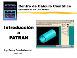 Introducción a PATRAN Centro de Cálculo Científico