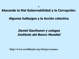 Daniel Kaufmann y colegas Instituto del Banco Mundial