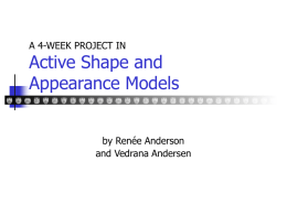 Active Shape and Appearance Models A 4-WEEK PROJECT IN by Renée Anderson