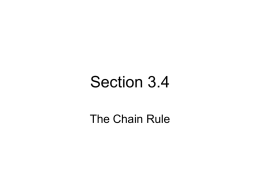 Section 3.4 The Chain Rule