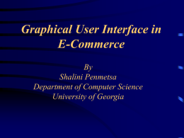 Graphical User Interface in E-Commerce By Shalini Penmetsa