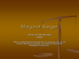 Margaret Sanger the 1920 Women and