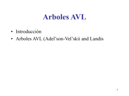 Arboles AVL • Introducción • Arboles AVL (Adel’son-Vel’skii and Landis 1