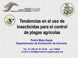 Tendencias en el uso de insecticidas para el control de plagas agrícolas