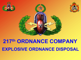 217 ORDNANCE COMPANY EXPLOSIVE ORDNANCE DISPOSAL th