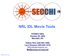NRL IDL Movie Tools