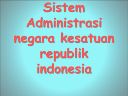 Sistem Administrasi negara kesatuan republik
