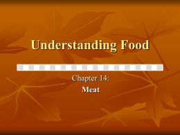 Understanding Food Chapter 14: Meat