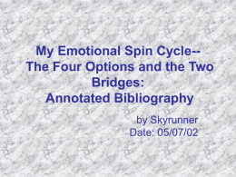 My Emotional Spin Cycle-- The Four Options and the Two Bridges: Annotated Bibliography