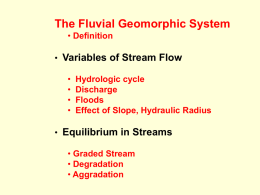 The Fluvial Geomorphic System Variables of Stream Flow Equilibrium in Streams