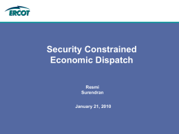 Security Constrained Economic Dispatch Resmi Surendran