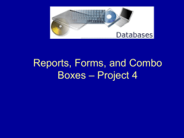 Reports, Forms, and Combo – Project 4 Boxes