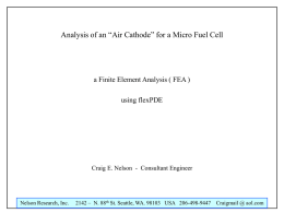 Analysis of an “Air Cathode” for a Micro Fuel Cell