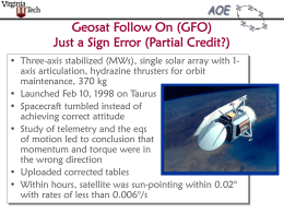 Geosat Follow On (GFO) Just a Sign Error (Partial Credit?)