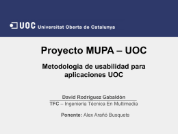 – UOC Proyecto MUPA Metodologia de usabilidad para aplicaciones UOC