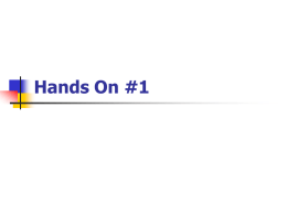 Hands On #1