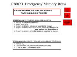 C560XL Emergency Memory Items ENGINE FAILURE, OR FIRE, OR MASTER