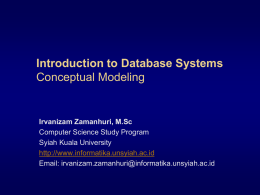 Introduction to Database Systems Conceptual Modeling