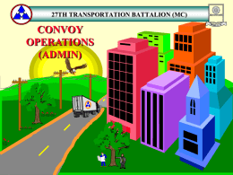 CONVOY OPERATIONS (ADMIN) 27TH TRANSPORTATION BATTALION (MC)