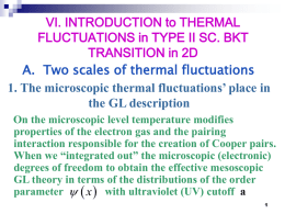 VI. INTRODUCTION to THERMAL FLUCTUATIONS in TYPE II SC. BKT