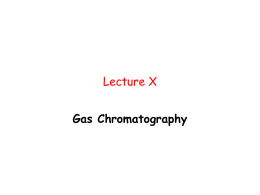Lecture X Gas Chromatography