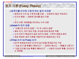 (Fuzzy Theory) 컴퓨터를 인간에 가깝게 하는 일의 어려움 Zadeh Crisp
