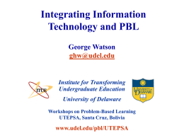 Integrating Information Technology and PBL George Watson