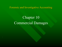 Chapter 10 Commercial Damages Forensic and Investigative Accounting .