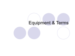 Equipment &amp; Terms