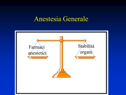 Anestesia Generale Stabilità Farmaci organi