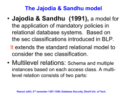 Jajodia &amp; Sandhu  (1991),