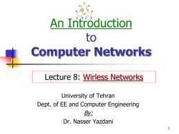 An Introduction to Computer Networks Lecture 8: