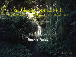 Bad Blood, Spoiled Milk: Presented by Rockie Reiss