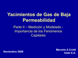 Yacimientos de Gas de Baja Permeabilidad – Medición y Modelado - Parte II