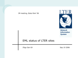 EML status of LTER sites Network Information System