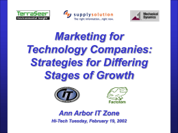 Marketing for Technology Companies: Strategies for Differing Stages of Growth