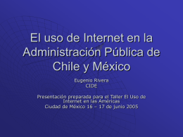 El uso de Internet en la Administración Pública de Chile y México