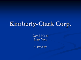 Kimberly-Clark Corp. David Mizell Mary Voss 4/19/2005
