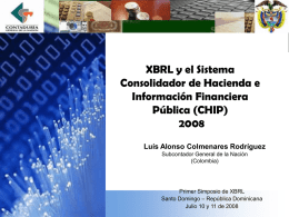 XBRL y el Sistema Consolidador de Hacienda e Información Financiera Pública (CHIP)