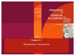 Merchandise Transactions Chapter 4