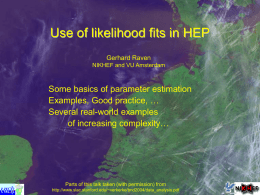 Use of likelihood fits in HEP