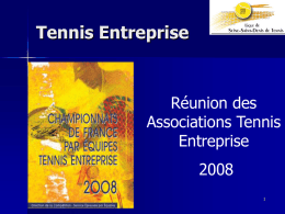 Tennis Entreprise Réunion des Associations Tennis Entreprise