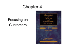 Chapter 4 Focusing on Customers 1