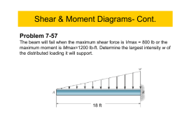 Shear &amp; Moment Diagrams- Cont. Problem 7-57 V M