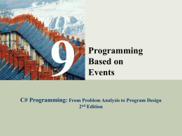 9 Programming Based on Events