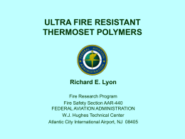 ULTRA FIRE RESISTANT THERMOSET POLYMERS Richard E. Lyon